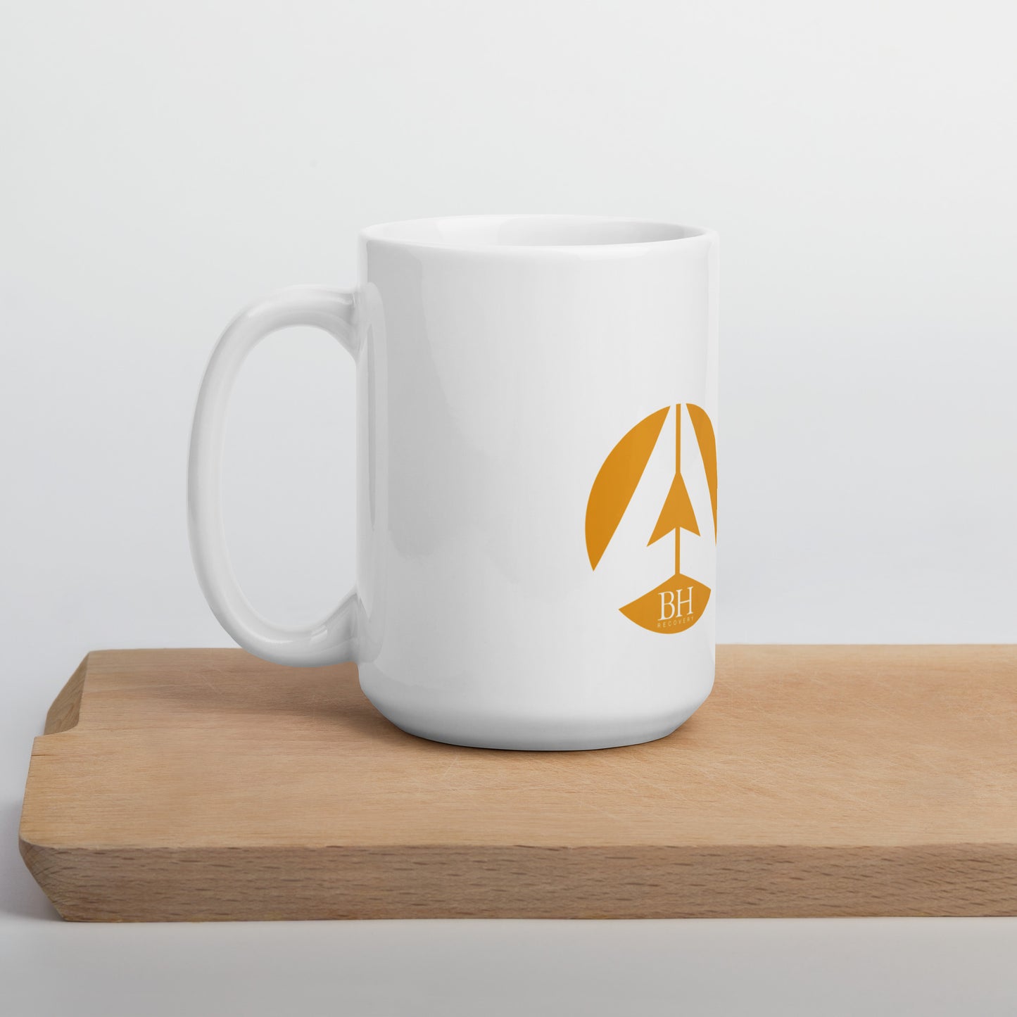 White glossy mug