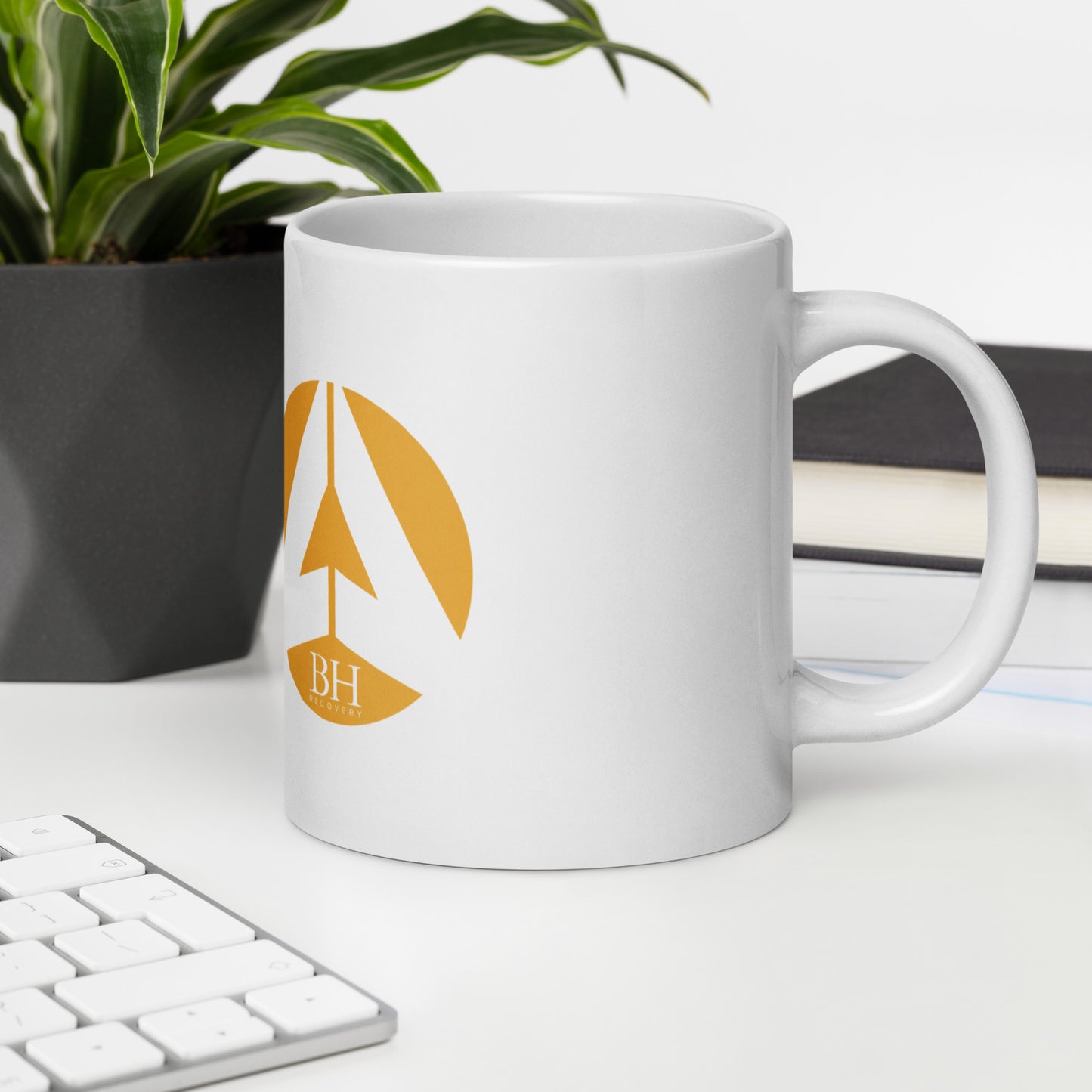 White glossy mug