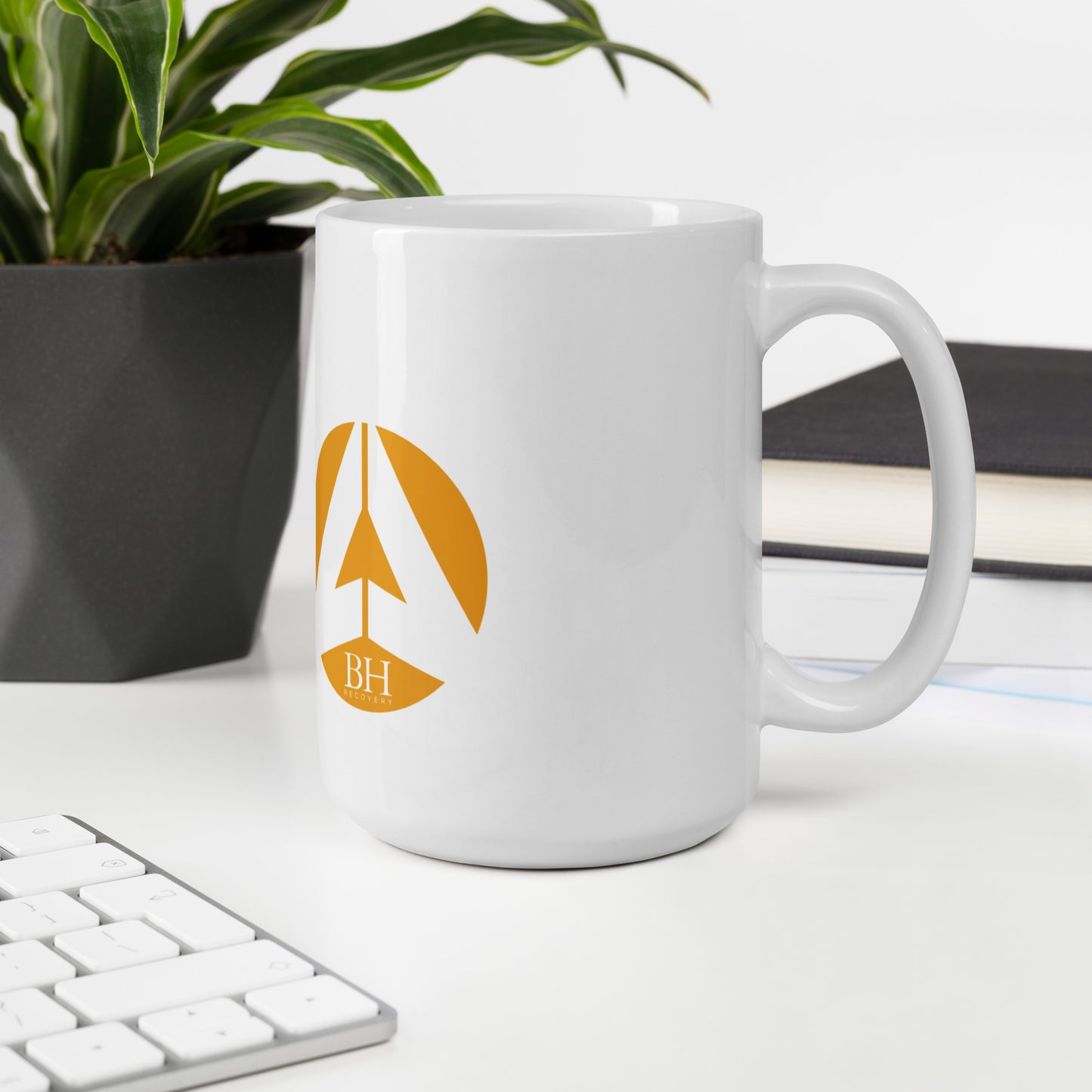 White glossy mug